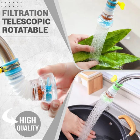 5-Layer  Activated Carbon  Faucet Water Filter - Removes Chlorine, Rust, and Sediments for Clean, Safe, and Healthy  Water