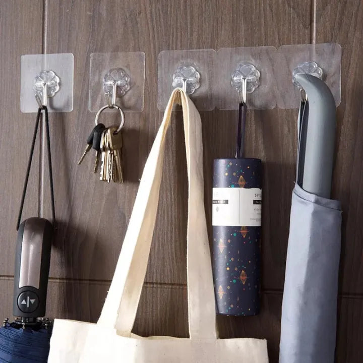 10 pcs Large Adhesive Hooks for Hanging Heavy Duty Wall Hooks