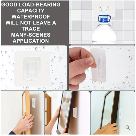 10 pcs Double Sided Self Adhesive Wall Hooks