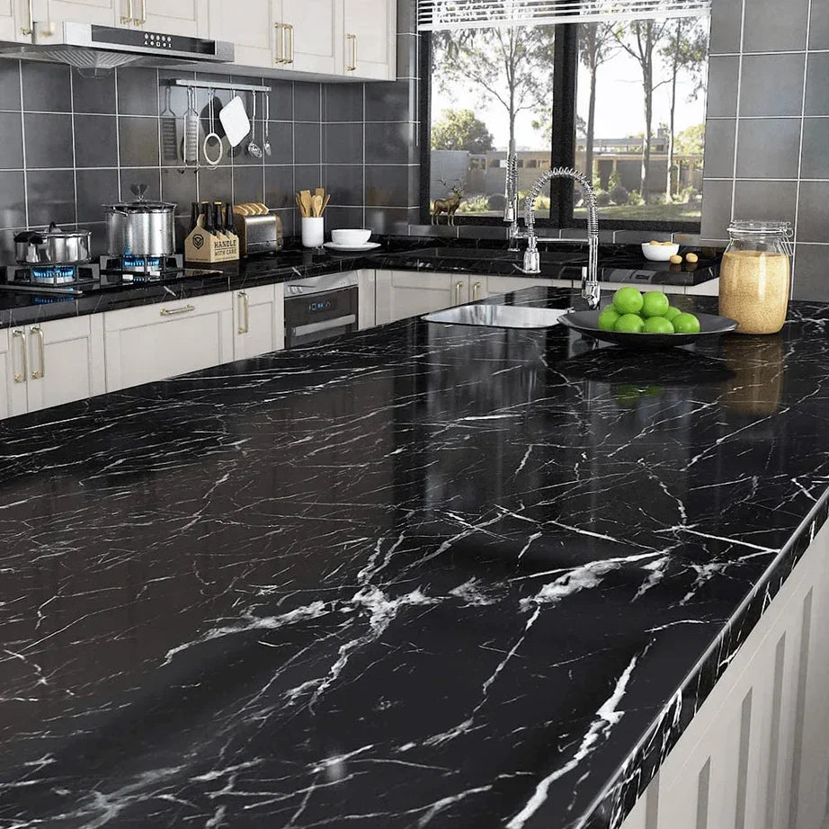 Self Adhesive high-quality thick Marble Sheet in Glossy Marble Material is Heat resistant, Water Proof, and Anti Oil.