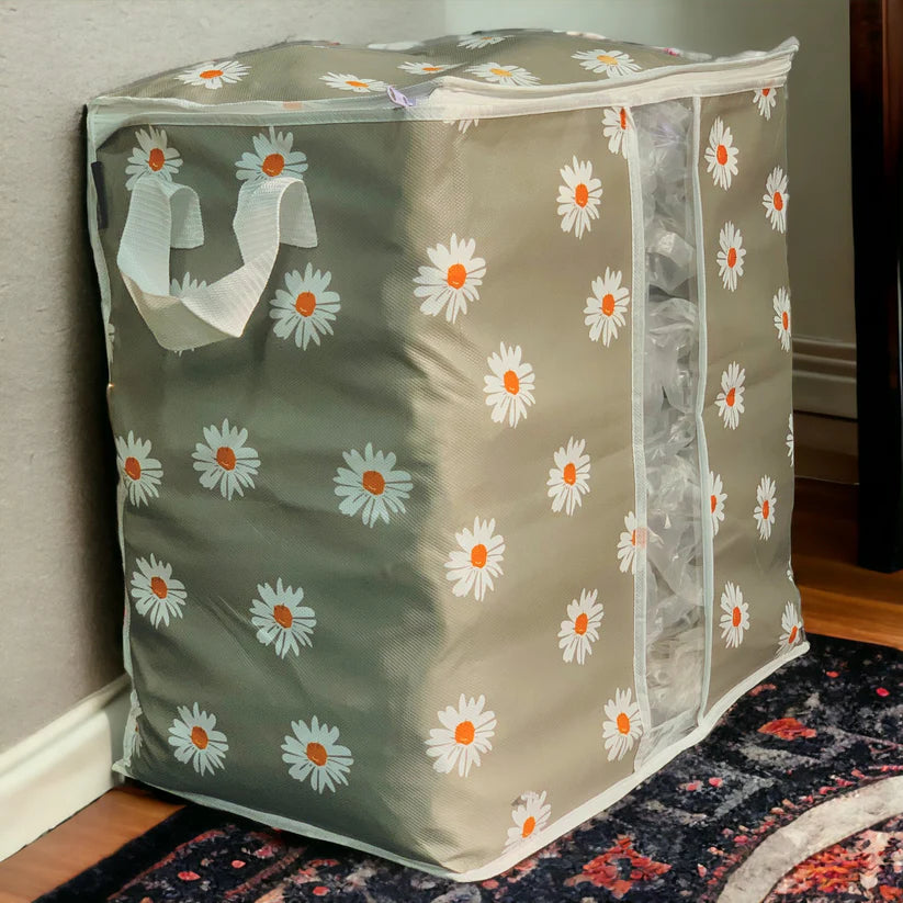 High Quality Flower Printed Storage Bag ( Pack Of 4 )