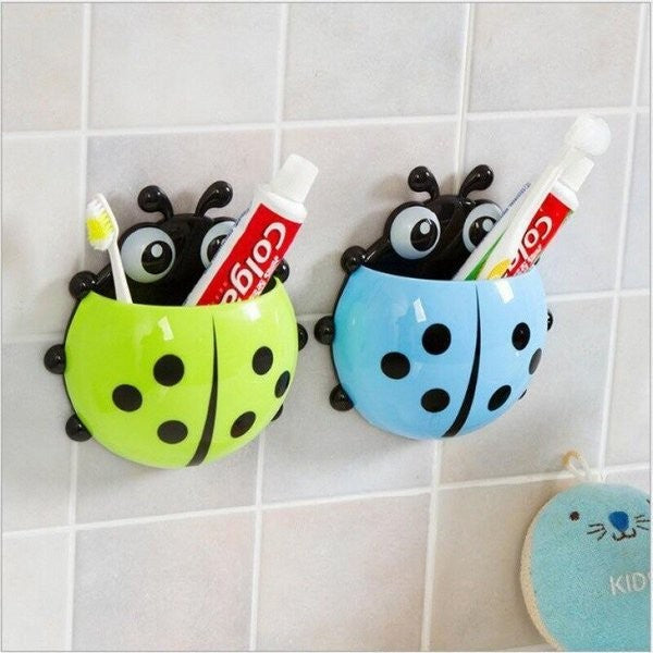 Ladybug Multipurpose Toothbrush & Toothpaste Holder, Wall-Mounted