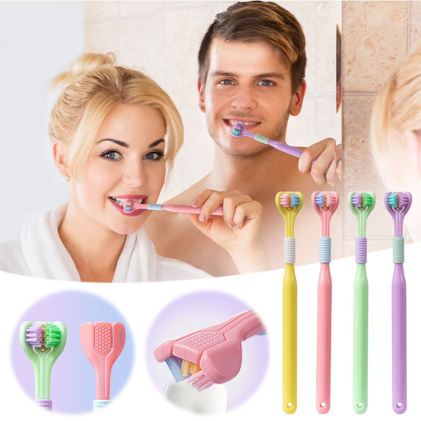 3 Sided Tooth Brush