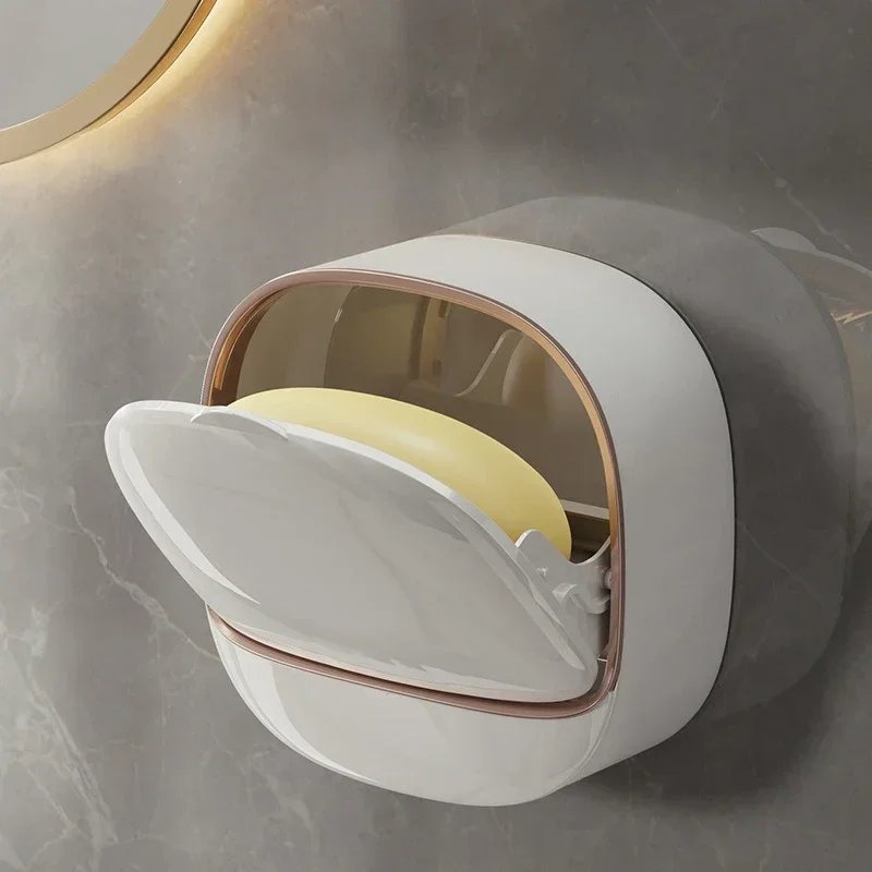 🛁 Luxury Wall Soap Holder with Drain Tray | Keeps Soap Dry