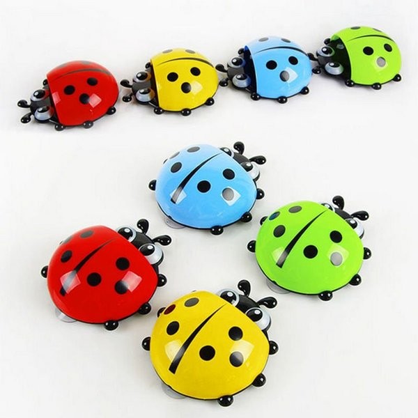 Ladybug Multipurpose Toothbrush & Toothpaste Holder, Wall-Mounted
