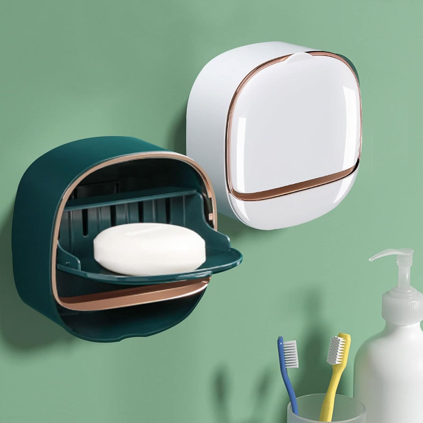 🛁 Luxury Wall Soap Holder with Drain Tray | Keeps Soap Dry