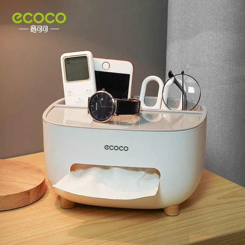 Multi-Functional Smart Tissue Holder with Mobile Stand & Stationery Storage