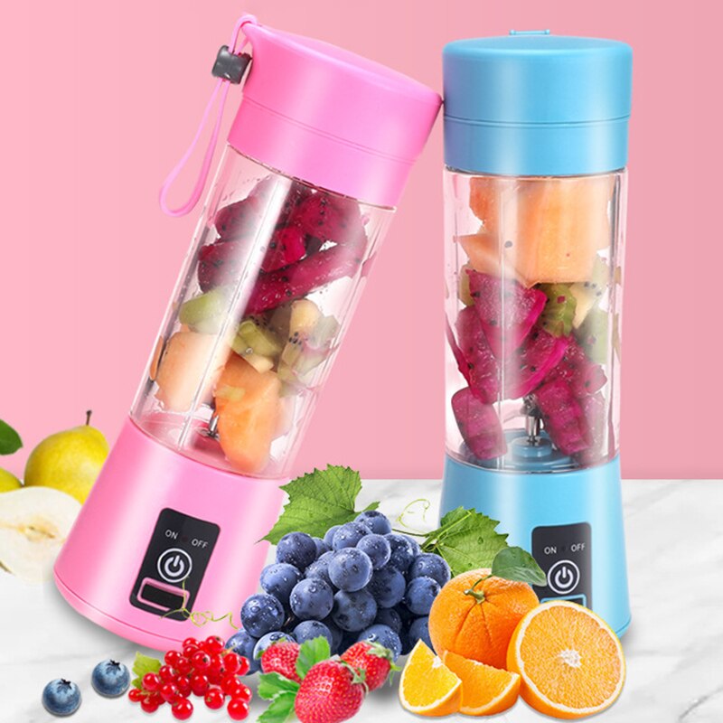USB Rechargeable Juicer 6 Blades Electric Blender Portable Mixer