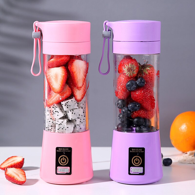 USB Rechargeable Juicer 6 Blades Electric Blender Portable Mixer