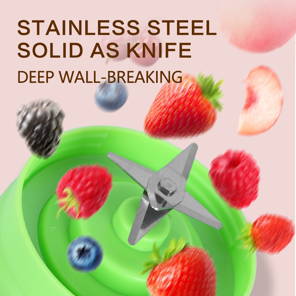 USB Rechargeable Juicer 6 Blades Electric Blender Portable Mixer