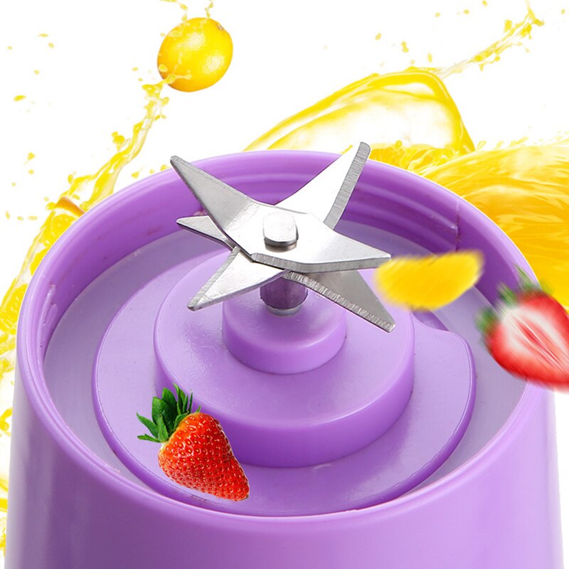 USB Rechargeable Juicer 6 Blades Electric Blender Portable Mixer