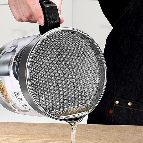 1.4L Stainless Steel Oil Strainer Pot