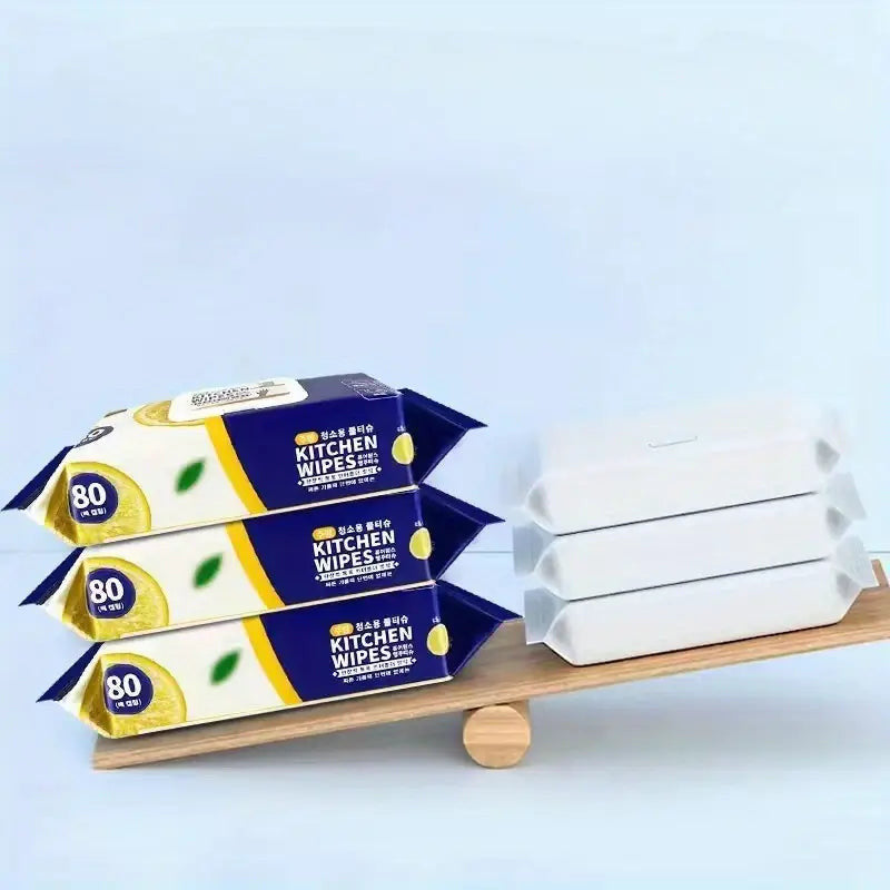 🍋 Ultra-Cleaning Kitchen Wipes: 80 Pcs Mega Saver Pack 🍋