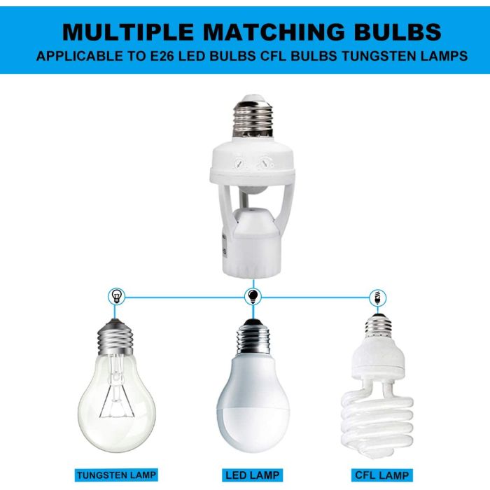 Motion Sensor LED Bulb Holder