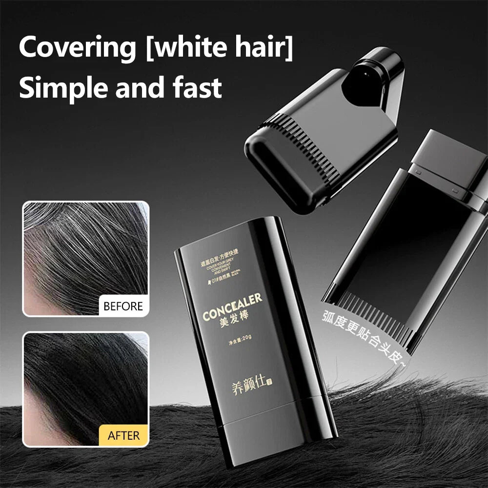 Magic Hair Dye Stick with Comb for Root Touch Up, Instant Grey Hair