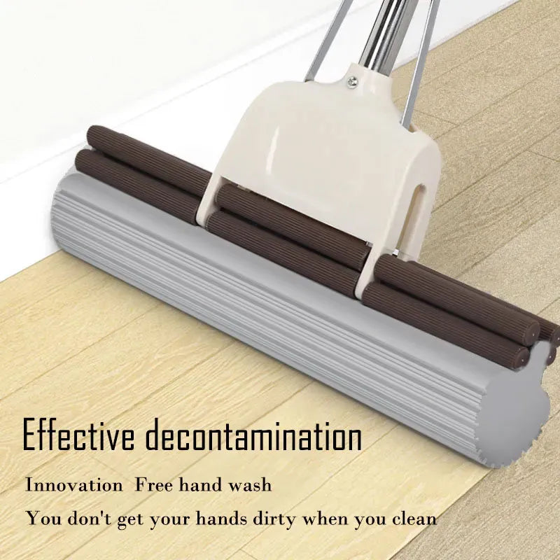 Sponge Floor Cleaning Mop & Window Cleaner with Adjustable Handle
